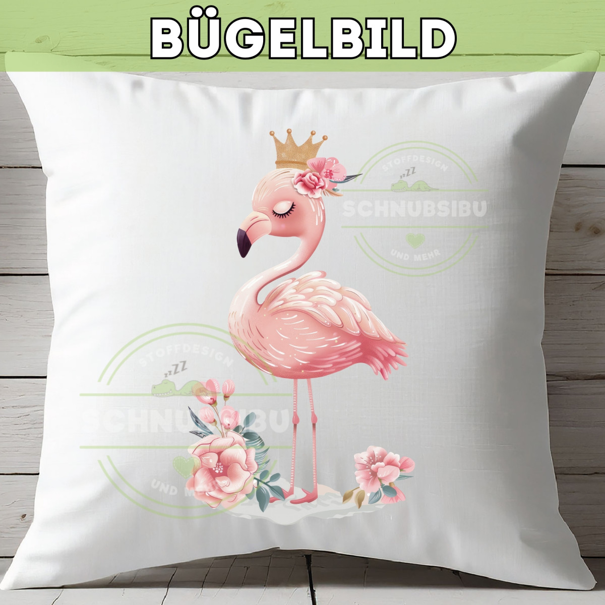 Bügelbild Flamingo Queen